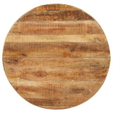 NNEVL Dining Table Round 100x100x75 cm Rough Mango Wood