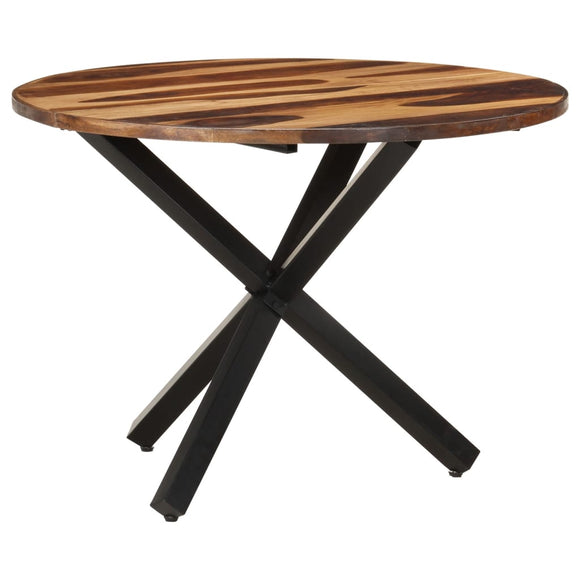 NNEVL Dining Table 100x100x75 cm Acacia Wood with Sheesham Finish