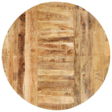 NNEVL Dining Table Round 175x75 cm Rough Mango Wood