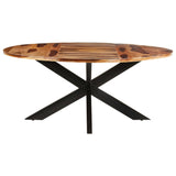 NNEVL Dining Table Round 175x75 cm Acacia Wood with Sheesham Finish