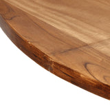 NNEVL Dining Table Round 175x75 cm Acacia Wood with Sheesham Finish