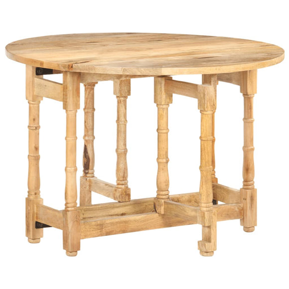 NNEVL Dining Table Round 110x76 cm Solid Mango Wood