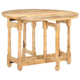 NNEVL Dining Table Round 110x76 cm Solid Mango Wood