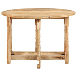 NNEVL Dining Table Round 110x76 cm Solid Mango Wood