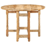 NNEVL Dining Table Round 110x76 cm Solid Mango Wood