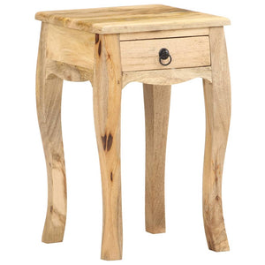 NNEVL Bed Cabinet 28x28x46 cm Solid Mango Wood