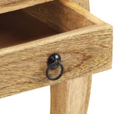 NNEVL Bed Cabinet 28x28x46 cm Solid Mango Wood