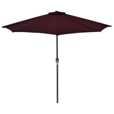 NNEVL Balcony Parasol with Aluminium Pole Bordeaux Red 270x135x245 cm Half