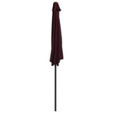 NNEVL Balcony Parasol with Aluminium Pole Bordeaux Red 270x135x245 cm Half