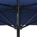 NNEVL Balcony Parasol with Aluminium Pole Blue 270x135x245 cm Half