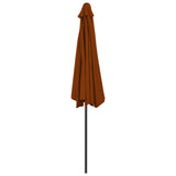 NNEVL Balcony Parasol with Aluminium Pole Terracotta 300x150x253 cm Half