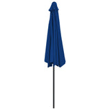 NNEVL Balcony Parasol with Aluminium Pole Blue 300x150x253 cm Half