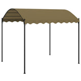 NNEVL Gazebo 4x3x2.6 m Taupe 180 g/m²