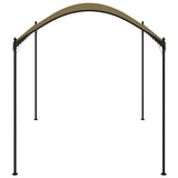 NNEVL Gazebo 4x3x2.6 m Taupe 180 g/m²