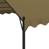 NNEVL Gazebo 4x3x2.6 m Taupe 180 g/m²