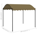 NNEVL Gazebo 4x3x2.6 m Taupe 180 g/m²