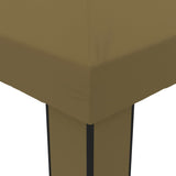 NNEVL Gazebo with Double Roof 3x3x2.7 m Taupe 180 g/m²