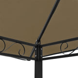 NNEVL Garden Pavilion with Table and Benches 2.5x1.5x2.4 m Taupe 180 g/m²