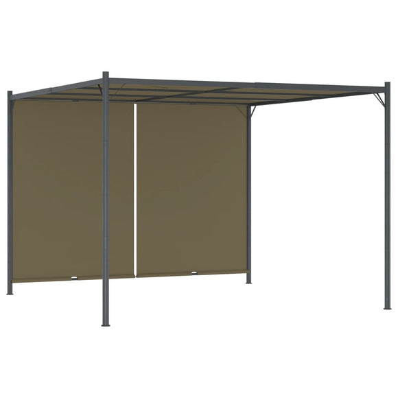NNEVL Garden Pergola with Retractable Roof 3x3 m Taupe 180 g/m²