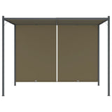 NNEVL Garden Pergola with Retractable Roof 3x3 m Taupe 180 g/m²