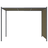 NNEVL Garden Pergola with Retractable Roof 3x3 m Taupe 180 g/m²
