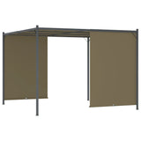 NNEVL Garden Pergola with Retractable Roof 3x3 m Taupe 180 g/m²