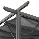 NNEVL Pergola with Retractable Roof Anthracite 3x3 m Steel 180 g/m²