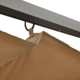 NNEVL Pergola with Retractable Roof Taupe 3x3 m Steel 180 g/m²