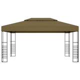 NNEVL Gazebo 3x4 m Taupe 180 g/m²