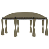 NNEVL Gazebo with Curtains 520x349x255 cm Taupe 180 g/m²