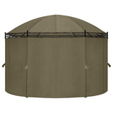 NNEVL Gazebo with Curtains 520x349x255 cm Taupe 180 g/m²