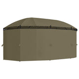 NNEVL Gazebo with Curtains 520x349x255 cm Taupe 180 g/m²