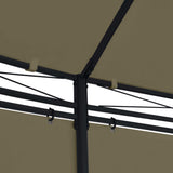 NNEVL Gazebo with Curtains 520x349x255 cm Taupe 180 g/m²