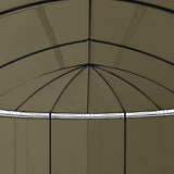 NNEVL Gazebo with Curtains 520x349x255 cm Taupe 180 g/m²