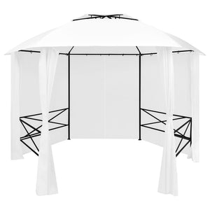 NNEVL Garden Marquee with Curtains 360x312x265 cm White 180 g/m²