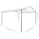 NNEVL Garden Gazebo 400x400x260 cm White 180 g/m²