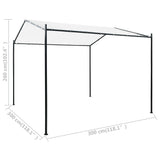 NNEVL Gazebo 3x3x2.6 m White 180 g/m²