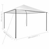 NNEVL Gazebo 4x4x3 m White 180 g/m²