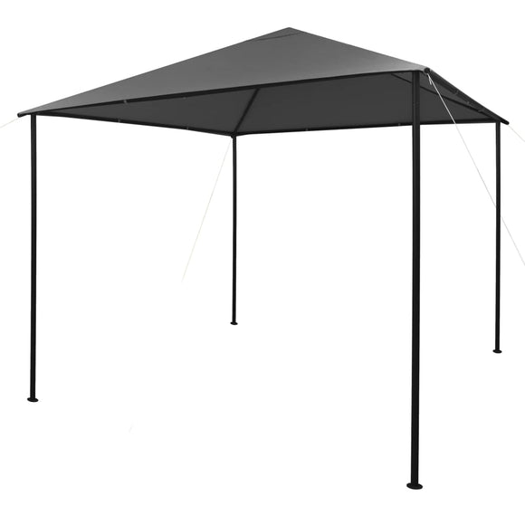 NNEVL Gazebo 3x3 m Anthracite Fabric and Steel 180 g/m²