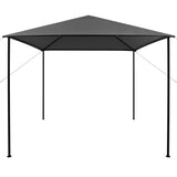 NNEVL Gazebo 3x3 m Anthracite Fabric and Steel 180 g/m²