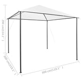 NNEVL Gazebo 3x3x2.9 m White 180 g/m²