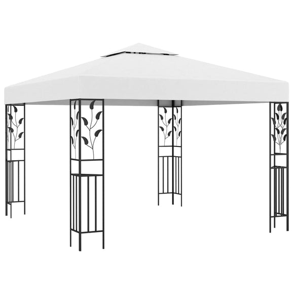 NNEVL Gazebo 3x3 m White 180 g/m²