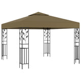 NNEVL Gazebo 3x3 m Taupe 180 g/m²