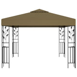 NNEVL Gazebo 3x3 m Taupe 180 g/m²