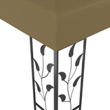 NNEVL Gazebo 3x3 m Taupe 180 g/m²