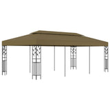 NNEVL Gazebo 6x3 m Taupe 180 g/m²