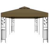 NNEVL Gazebo 6x3 m Taupe 180 g/m²