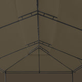 NNEVL Gazebo with Curtains 600x298x270 cm Taupe 180 g/m²