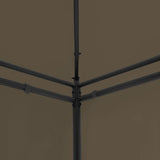 NNEVL Gazebo with Curtains 600x298x270 cm Taupe 180 g/m²