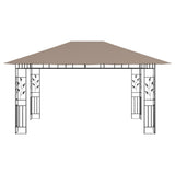 NNEVL Gazebo with Mosquito Net 4x3x2.73 m Taupe 180 g/m²